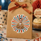 Personalized Birthday Stickers with Photo, Custom Birthday Stickers, Retro Party Favor Labels, Cup Stickers, Custom Photo Stickers