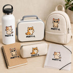 3D Embossed Name Label Stickers, Personalized UV DTF Name Stickers, Waterproof School Labels, Kids Water Bottle & Lunch Box Labels