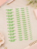 3D Embossed Name Label Stickers, Waterproof Kids School Labels, Water Bottle & Lunch Box Labels, Personalized UV DTF Name Stickers