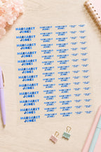 3D Embossed Name Label Stickers, Waterproof Kids School Labels, Water Bottle & Lunch Box Labels, Personalized UV DTF Name Stickers