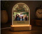 Personalized Family Name Night Light, Custom Family Photo Lamp, Acrylic LED Sign, Family Gift, Housewarming Gift, Custom Last Name Decor