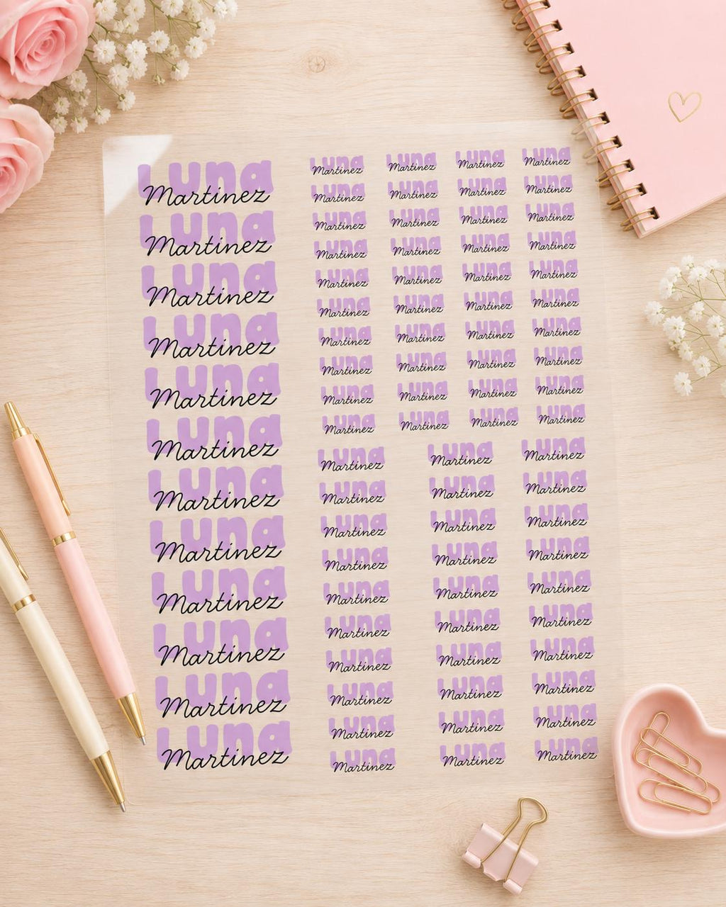 3D Embossed Name Label Stickers, Personalized UV DTF Name Stickers, Waterproof School Labels, Custom Kids Name Decals, Lunch Box Labels