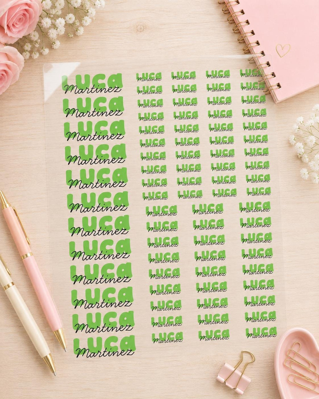 3D Embossed Name Label Stickers, Personalized UV DTF Name Stickers, Waterproof School Labels, Custom Kids Name Decals, Lunch Box Labels