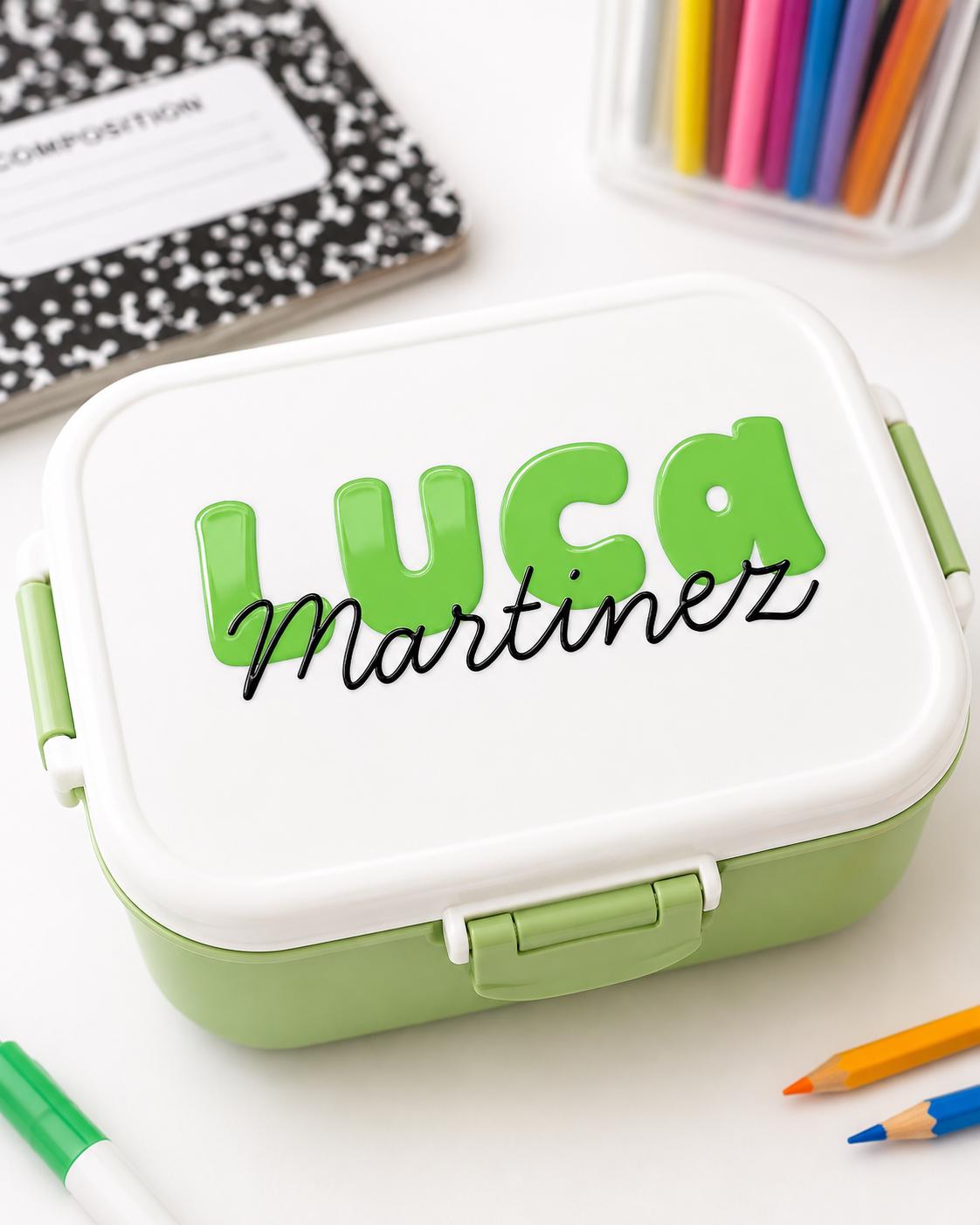3D Embossed Name Label Stickers, Personalized UV DTF Name Stickers, Waterproof School Labels, Custom Kids Name Decals, Lunch Box Labels