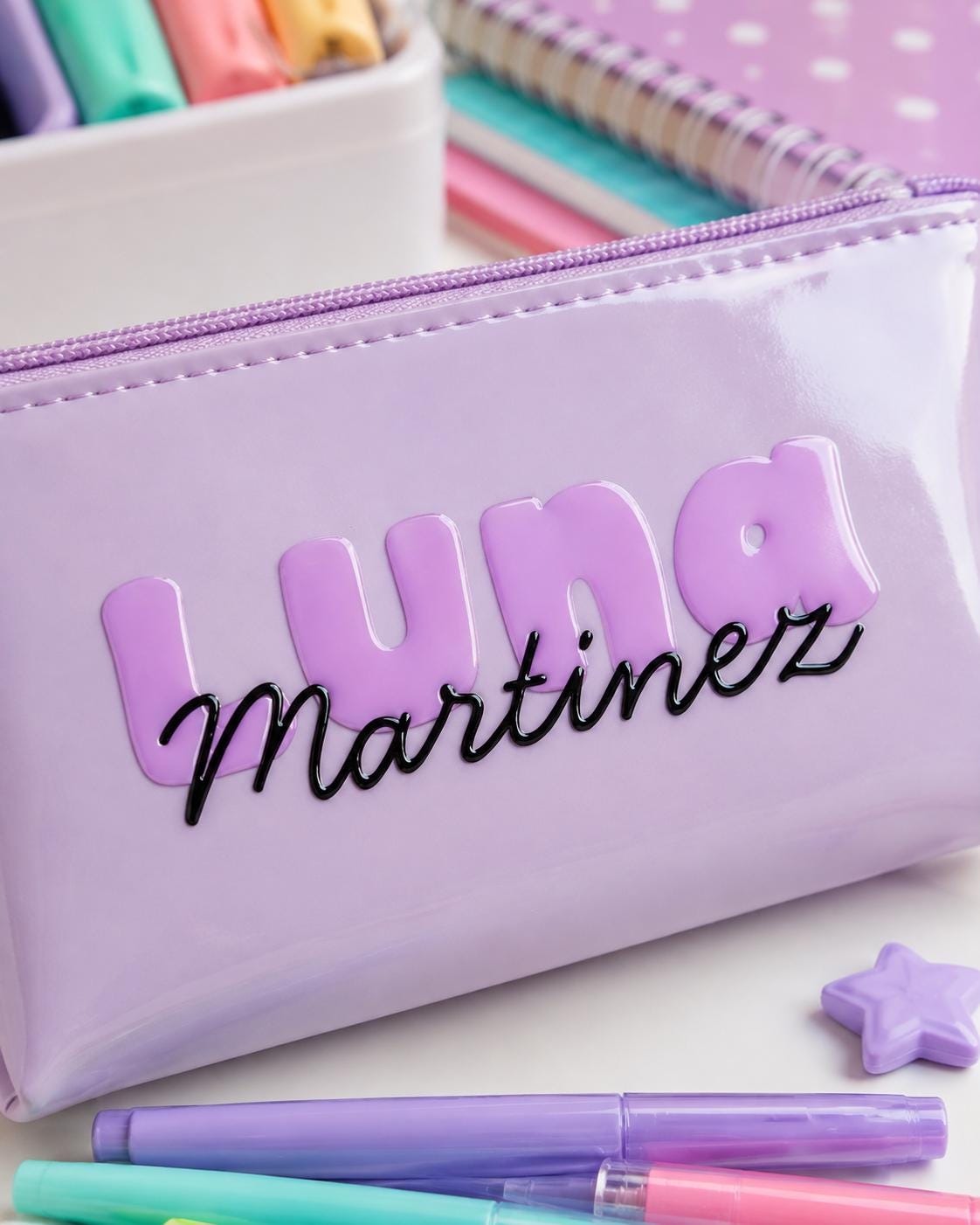 3D Embossed Name Label Stickers, Personalized UV DTF Name Stickers, Waterproof School Labels, Custom Kids Name Decals, Lunch Box Labels