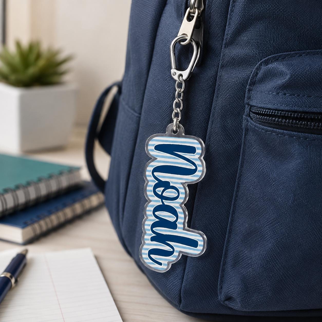 Backpack Name Tag, Personalized Name Keychain, Custom Acrylic Name Keychain, Name Tag for Backpack, Kids Backpack Charm, School Bag Gift