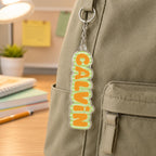 Backpack Name Tag, Personalized Name Keychain, Custom Acrylic Name Keychain, Name Tag for Backpack, Kids Backpack Charm, School Bag Gift