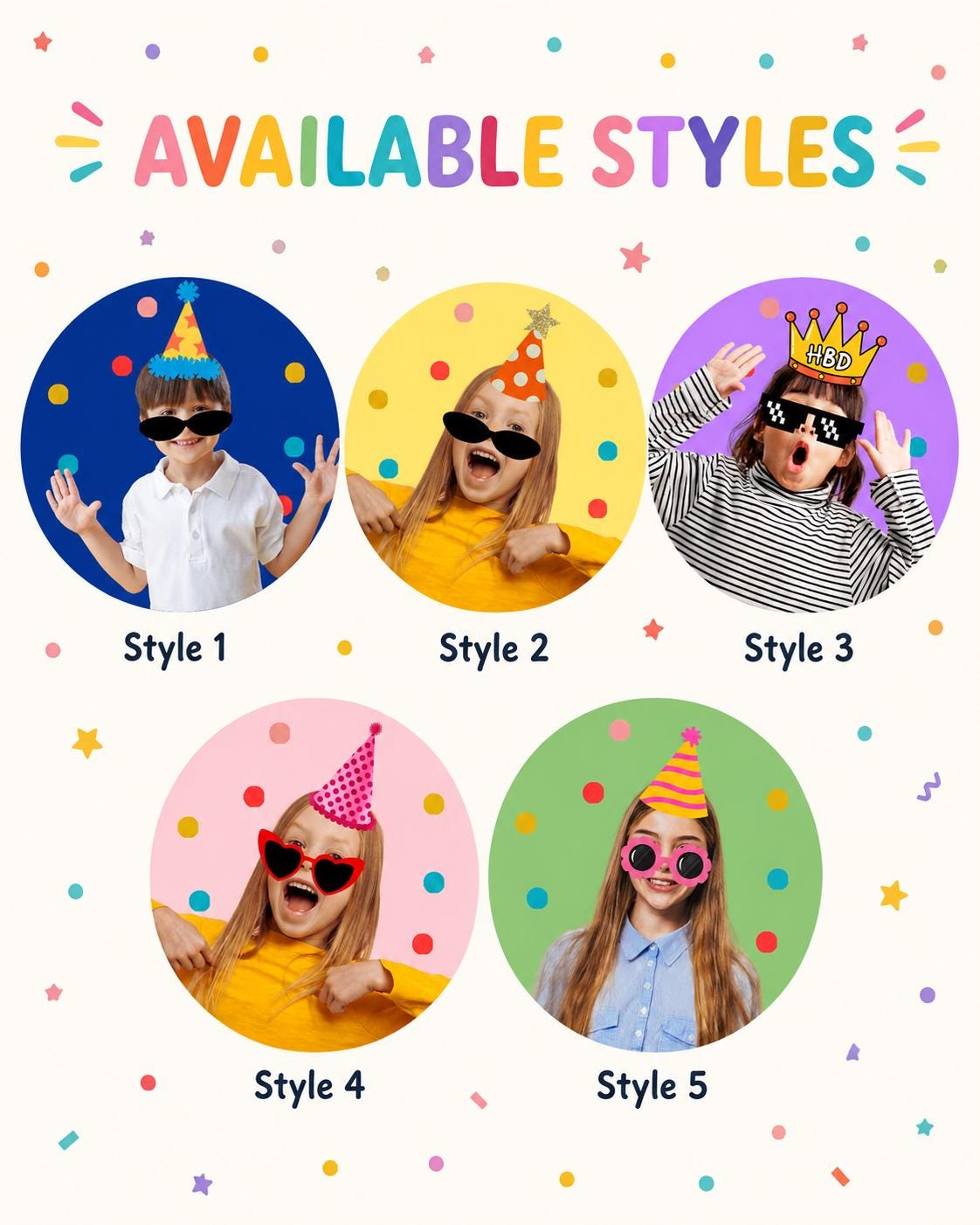 Personalized Birthday Photo Stickers, Custom Face Birthday Stickers, Party Favor Stickers, Cup Stickers, Custom Birthday Labels