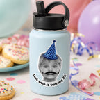 Personalized Birthday Stickers with Photo, Funny Custom Birthday Stickers, Waterproof Cup Stickers, Custom Photo Party Stickers