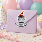 Personalized Birthday Stickers with Photo, Funny Custom Birthday Stickers, Waterproof Cup Stickers, Custom Photo Party Stickers