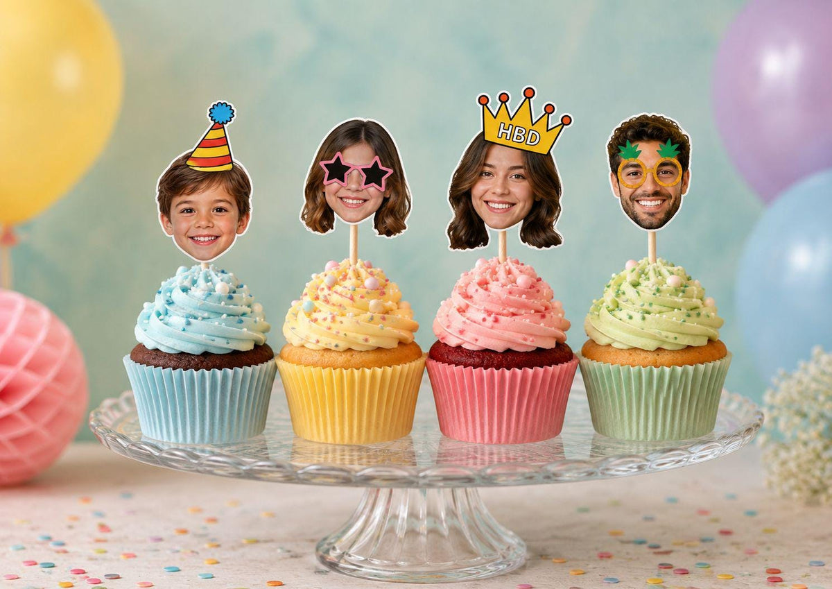 Personalized Face Straw Toppers, Custom Photo Party Decor, Funny Face Straw Decorations, Birthday Party Favors, Custom Face Cutouts