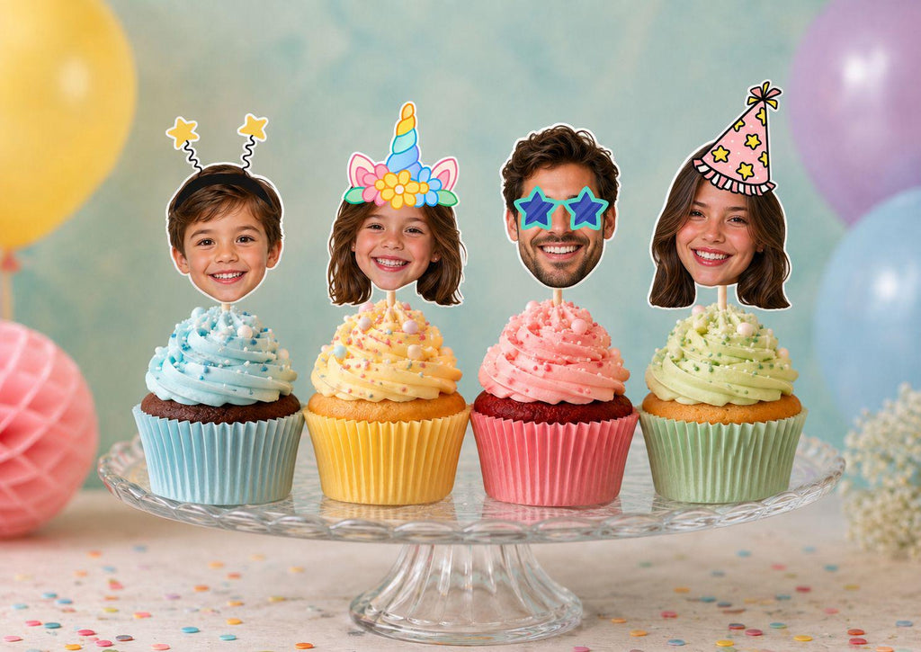 Personalized Face Straw Toppers, Custom Photo Party Decor, Funny Face Straw Decorations, Birthday Party Favors, Custom Face Cutouts