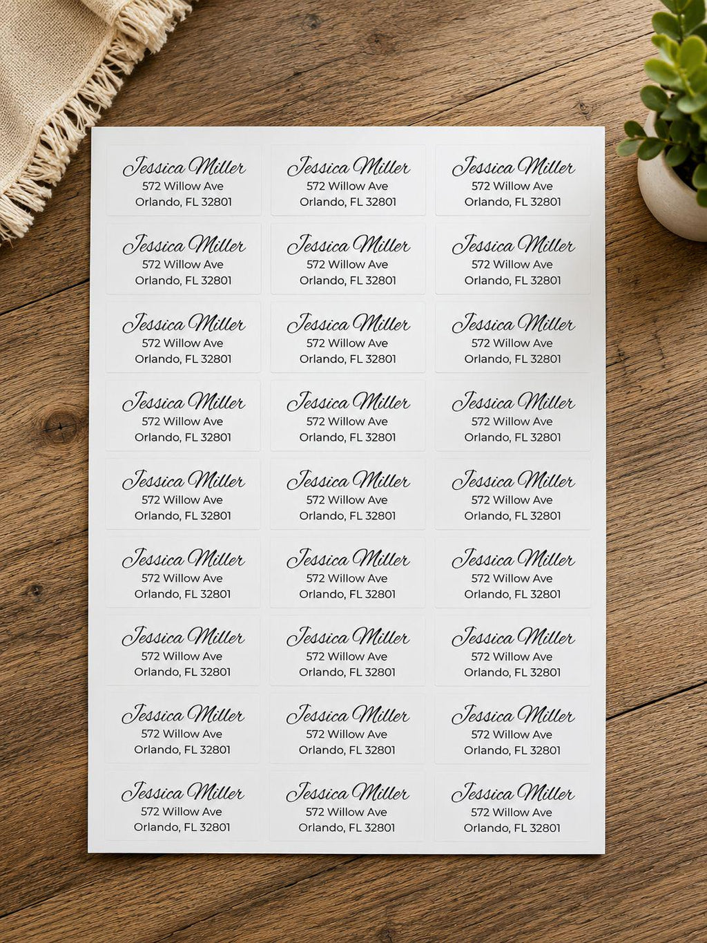 Personalized Return Address Labels, Custom Address Stickers, Mailing Labels for Envelopes, Custom Name Address Labels, 27 Stickers