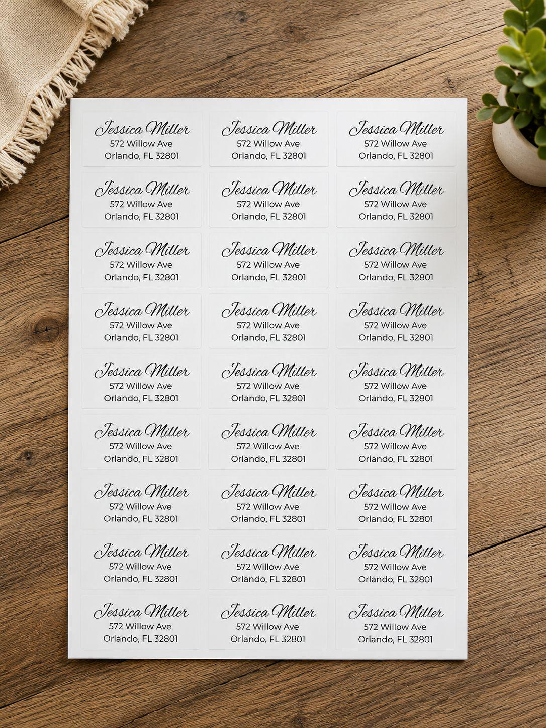 Personalized Return Address Labels, Custom Address Stickers, Mailing Labels for Envelopes, Custom Name Address Labels, 27 Stickers
