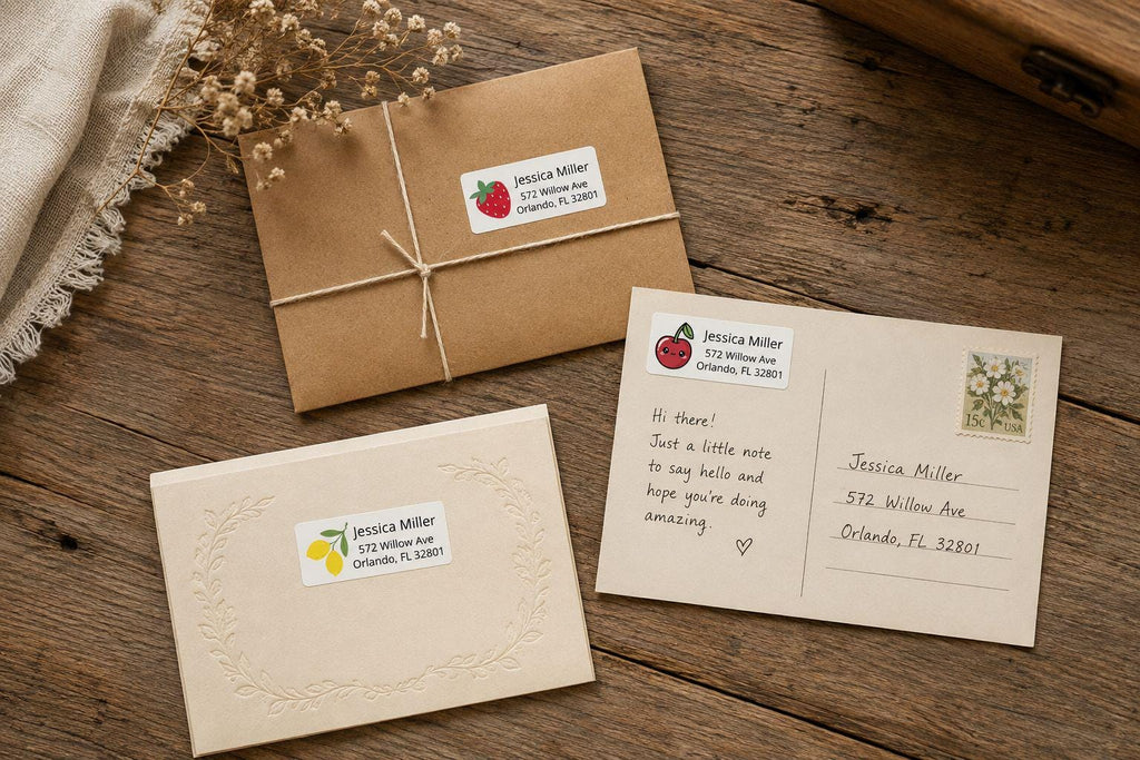 Personalized Return Address Labels, Custom Address Stickers, Mailing Labels for Envelopes, Custom Name Address Labels, 27 Stickers