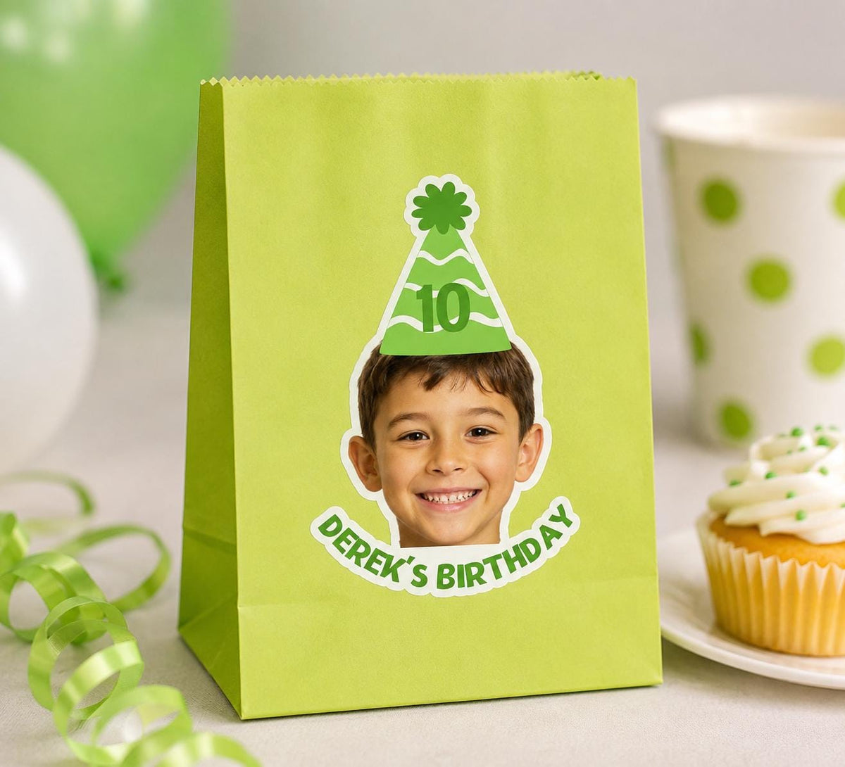 Personalized Birthday Face Stickers, Custom Photo Stickers, Kids Birthday Party Stickers, Custom Face Decals, Party Favor Stickers