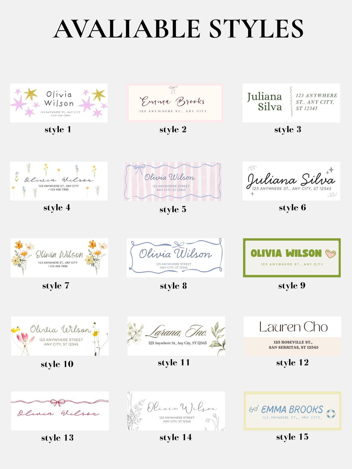 Personalized Return Address Labels, Custom Floral Address Stickers, Envelope Labels, Wedding & Thank You Mail, 27 Per Sheet