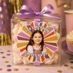 Personalized Birthday Stickers with Photo, Custom Birthday Stickers, Retro Party Favor Labels, Cup Stickers, Custom Photo Stickers
