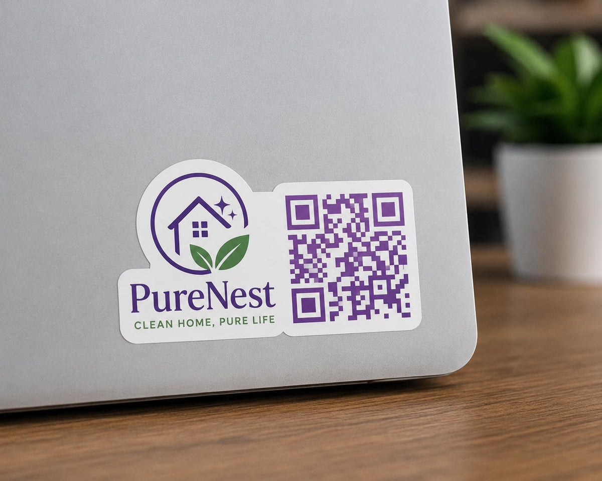 Custom Logo QR Code Sticker, Business QR Code Decal, Personalized Company Logo Sticker, Custom QR Decal, Matte Business Sticker