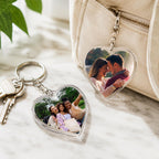 Personalized Photo Keychain, Custom Heart Keychain, Picture Keychain, Couple Photo Gift, Best Friend Gift, Custom Acrylic Keychain