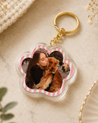 Custom Pet Photo Keychain, Personalized Acrylic Paw Keychain, Dog Mom Gift, Pet Memorial Gift, Photo Keychain, 2 or 3 Inch