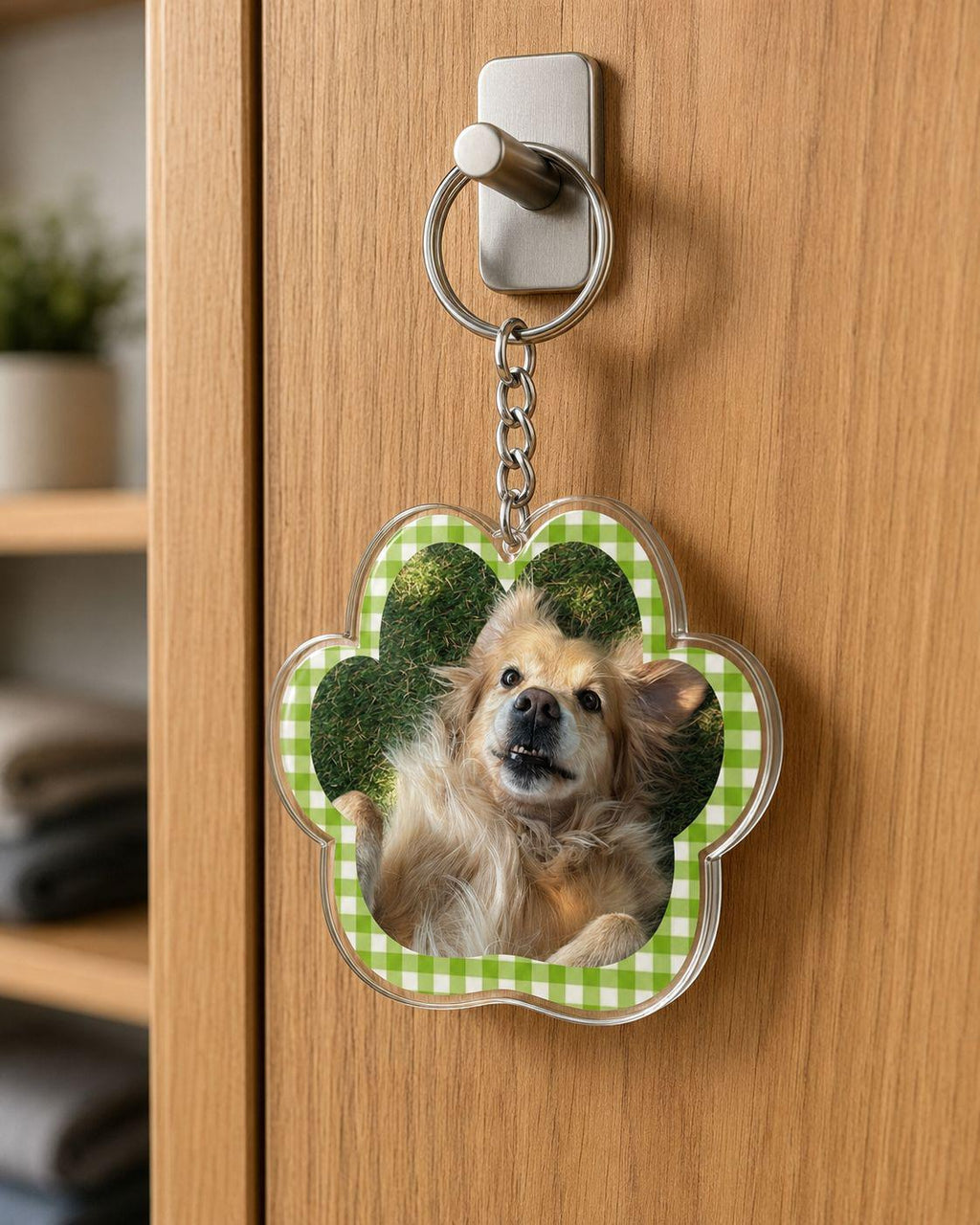 Custom Pet Photo Keychain, Personalized Acrylic Paw Keychain, Dog Mom Gift, Pet Memorial Gift, Photo Keychain, 2 or 3 Inch