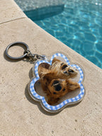 Custom Pet Photo Keychain, Personalized Acrylic Paw Keychain, Dog Mom Gift, Pet Memorial Gift, Photo Keychain, 2 or 3 Inch