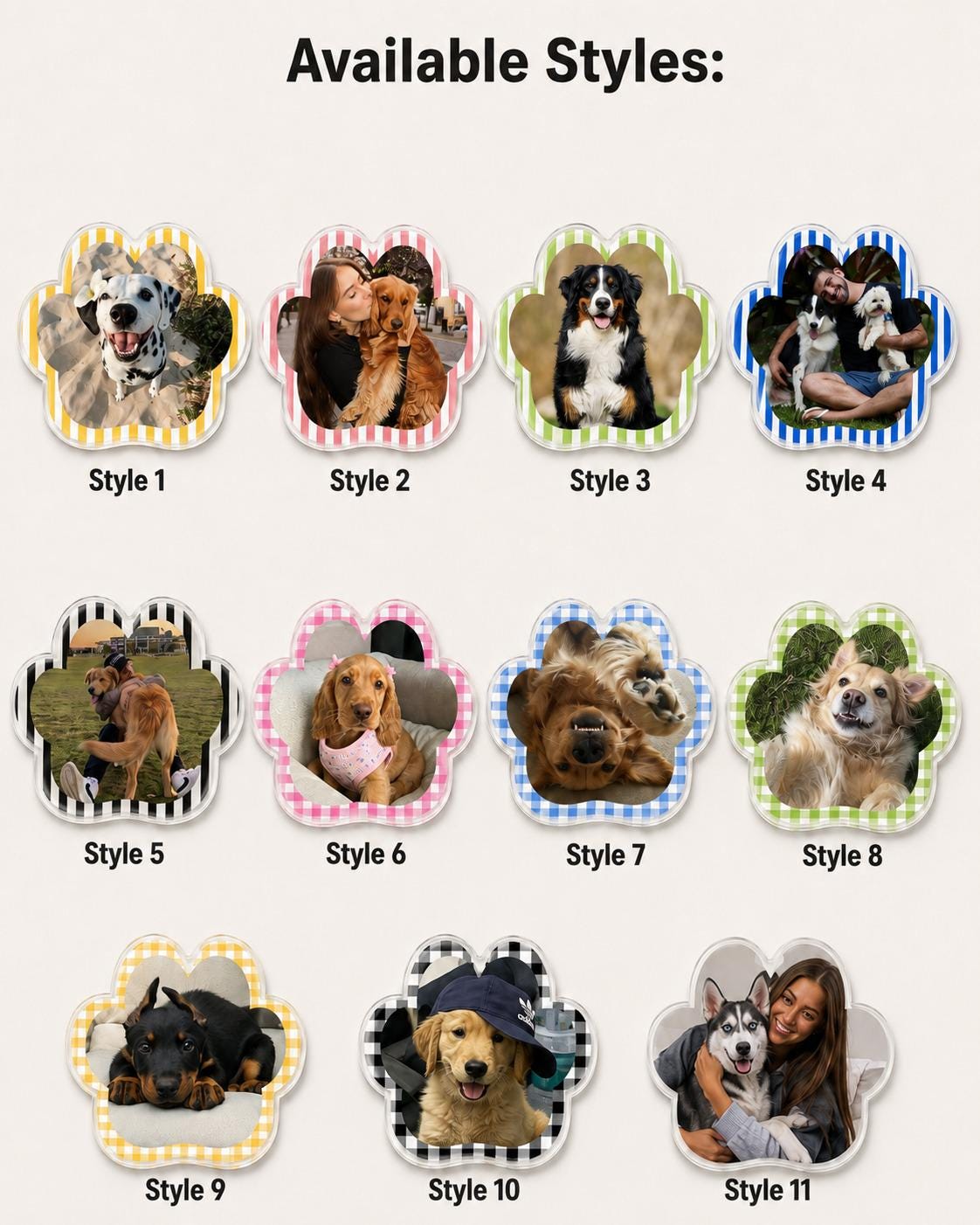 Custom Pet Photo Keychain, Personalized Acrylic Paw Keychain, Dog Mom Gift, Pet Memorial Gift, Photo Keychain, 2 or 3 Inch