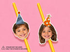 Personalized Face Straw Toppers, Custom Photo Party Decor, Funny Face Straw Decorations, Birthday Party Favors, Custom Face Cutouts