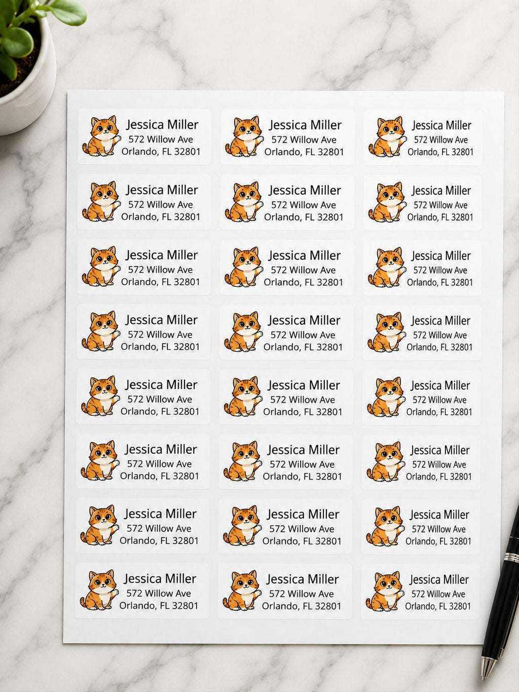 Personalized Return Address Labels, Custom Address Stickers, Mailing Labels for Envelopes, Custom Name Address Labels, 27 Stickers