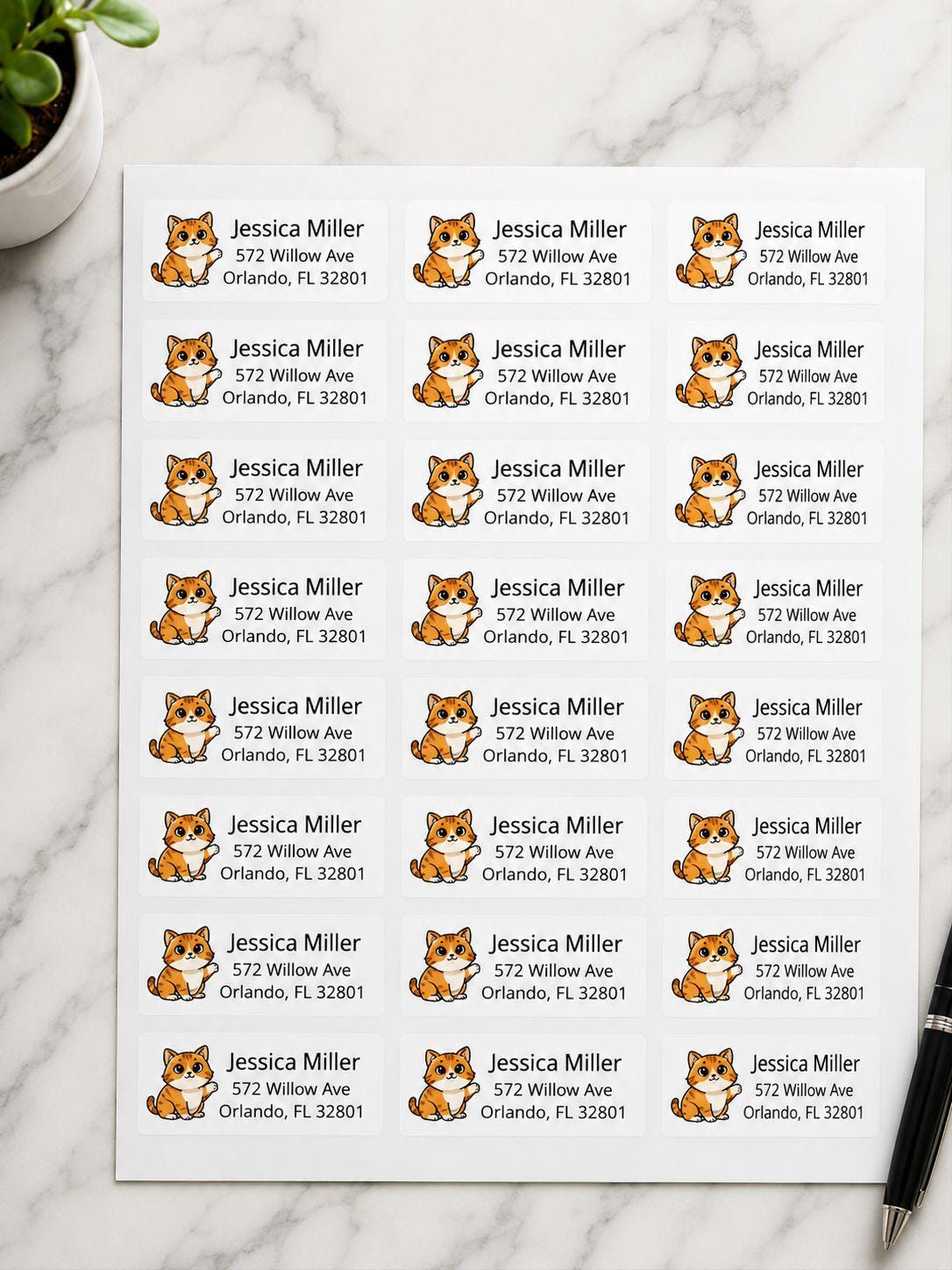Personalized Return Address Labels, Custom Address Stickers, Mailing Labels for Envelopes, Custom Name Address Labels, 27 Stickers