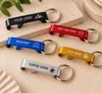 Personalized Bottle Opener Keychains, Custom Laser Engraved Logo Keychain, Aluminum Can Opener, Wedding Favor, Business Promotional Gift