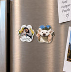 Custom Pet Photo Magnet, Personalized Dog Magnet, Paw Shaped Fridge Magnet, Custom Pet Picture Gift, Dog Mom Gift, Pet Memorial Gift