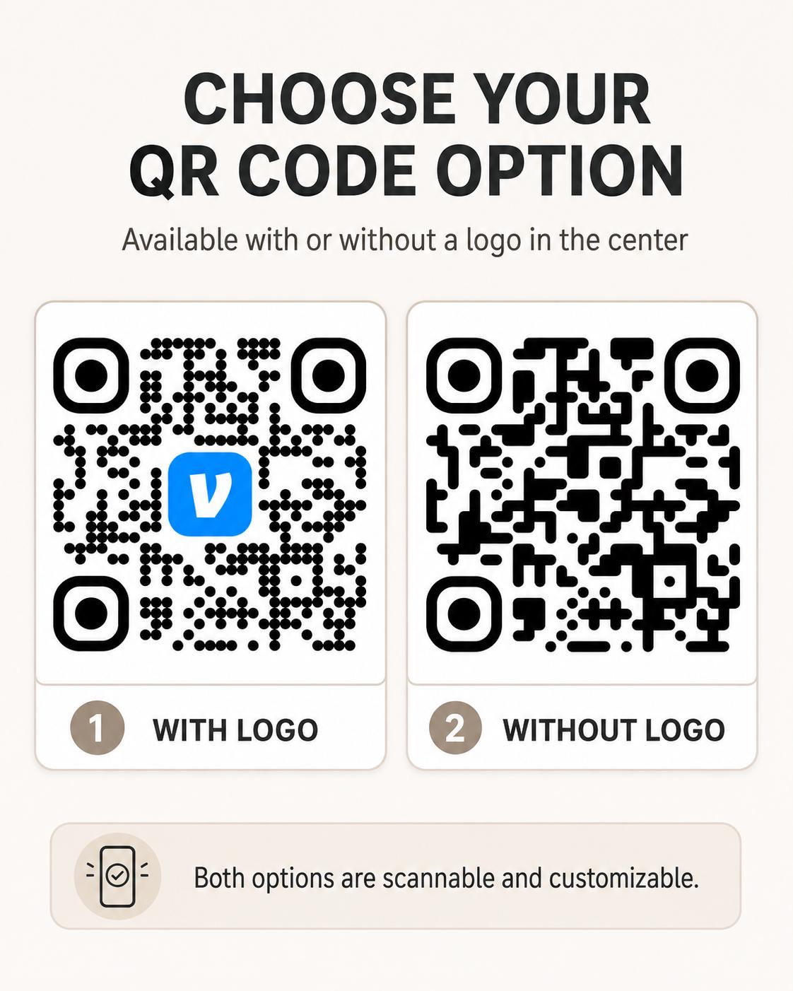 Custom QR Code Sticker, Personalized Business QR Decal, Matte QR Code, Custom Colors, Logo or No Logo, Scan Me, 2–15 Inch