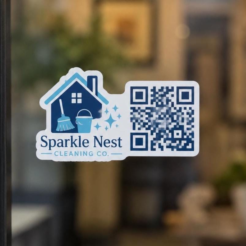 Custom Logo QR Code Sticker, Business QR Code Decal, Personalized Company Logo Sticker, Custom QR Decal, Matte Business Sticker