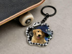 Custom Pet Photo Keychain, Personalized Acrylic Paw Keychain, Dog Mom Gift, Pet Memorial Gift, Photo Keychain, 2 or 3 Inch