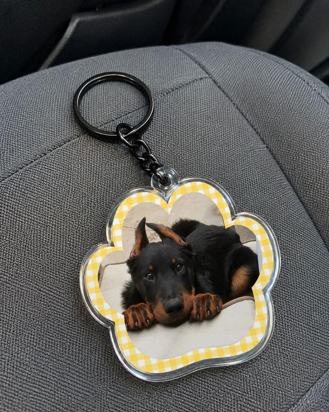 Custom Pet Photo Keychain, Personalized Acrylic Paw Keychain, Dog Mom Gift, Pet Memorial Gift, Photo Keychain, 2 or 3 Inch