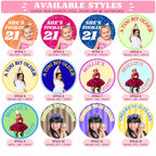Custom Birthday Photo Stickers, Personalized Birthday Stickers, Photo Party Labels, Custom Age Stickers, Birthday Favor Stickers