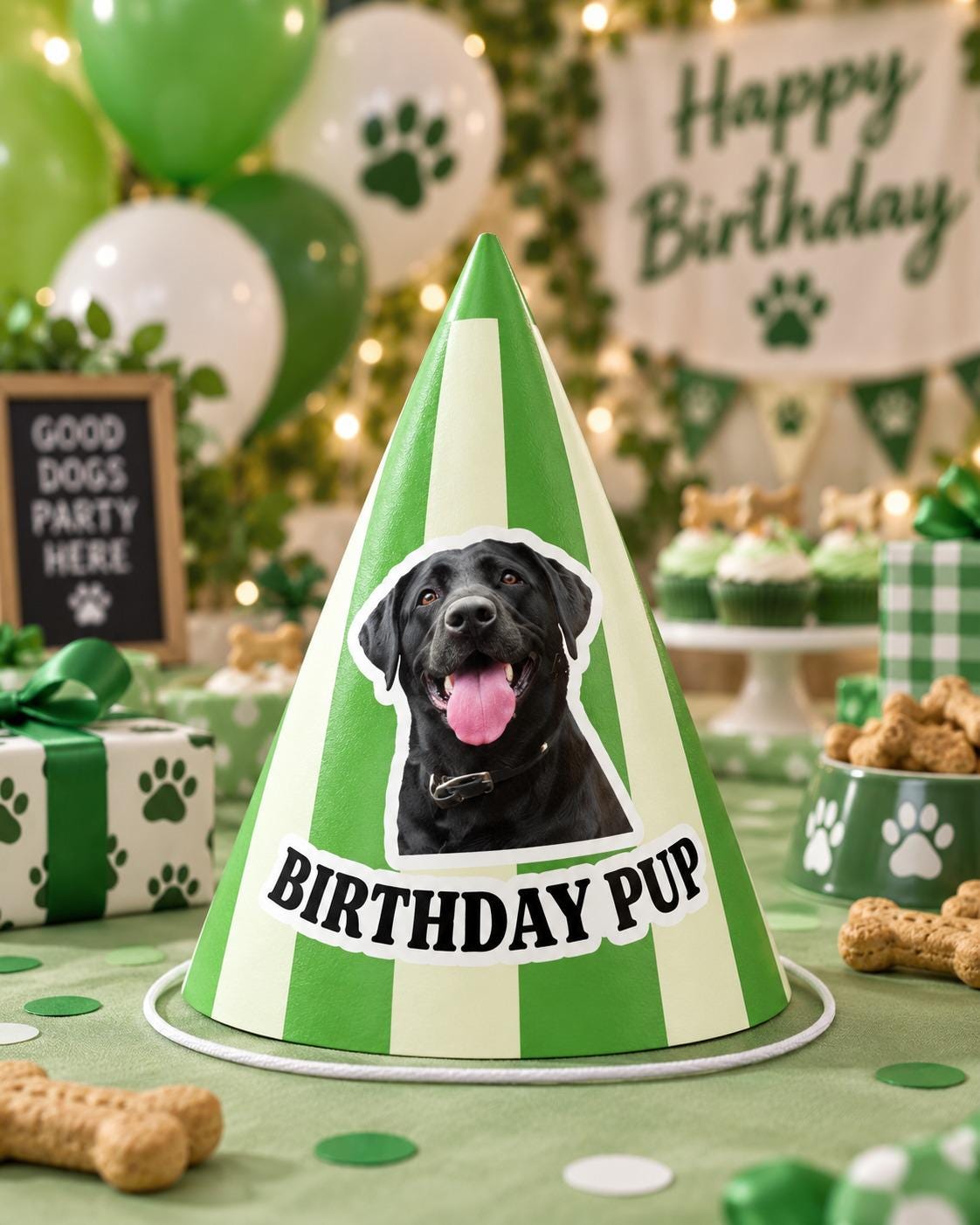 Custom Dog Birthday Party Hats, Personalized Barkday Hat with Pet Photo, Puppy Birthday Party Hat, Dog Theme Birthday Decor