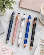 Personalized Laser Engraved Stylus Pens, Custom Logo Pens, Business Promotional Pens, Bulk Branded Company Pens, Client Gifts