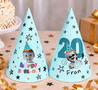 Personalized Photo Birthday Party Hats, Custom Face Party Hat, Age and Name Birthday Hat, Kids & Adult Party Hats, Custom Birthday Decor