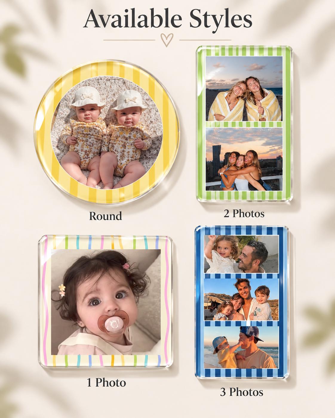Custom Acrylic Photo Magnet, Personalized Fridge Magnet, Custom Picture Magnet, Family Photo Gift, Personalized Acrylic Magnet