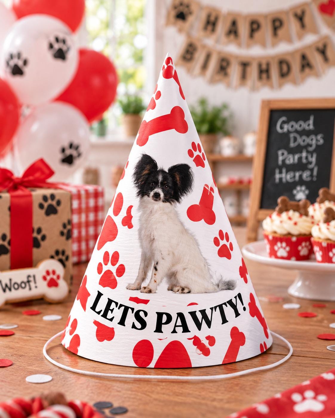 Custom Dog Birthday Party Hats, Personalized Barkday Hat with Pet Photo, Puppy Birthday Party Hat, Dog Theme Birthday Decor