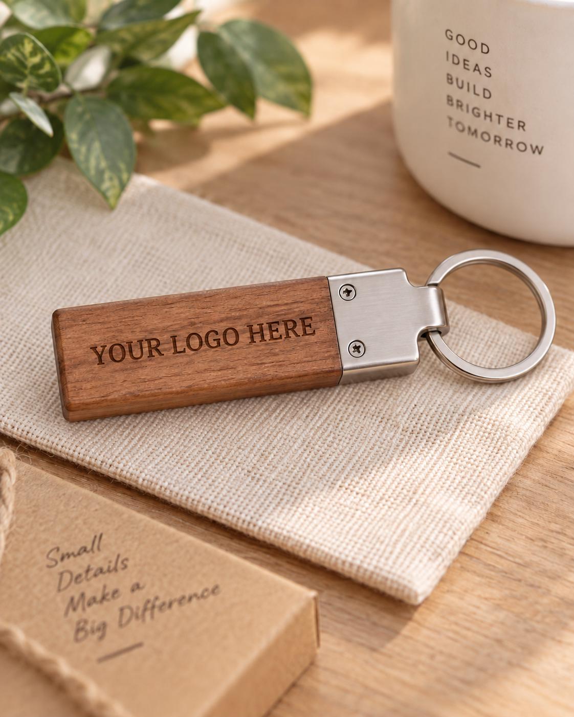 Personalized Wooden Keychain, Custom Laser Engraved Keychain, Wood Key Ring, Custom Logo Keychain, Dad Gift, Couple Gift, Housewarming Gift
