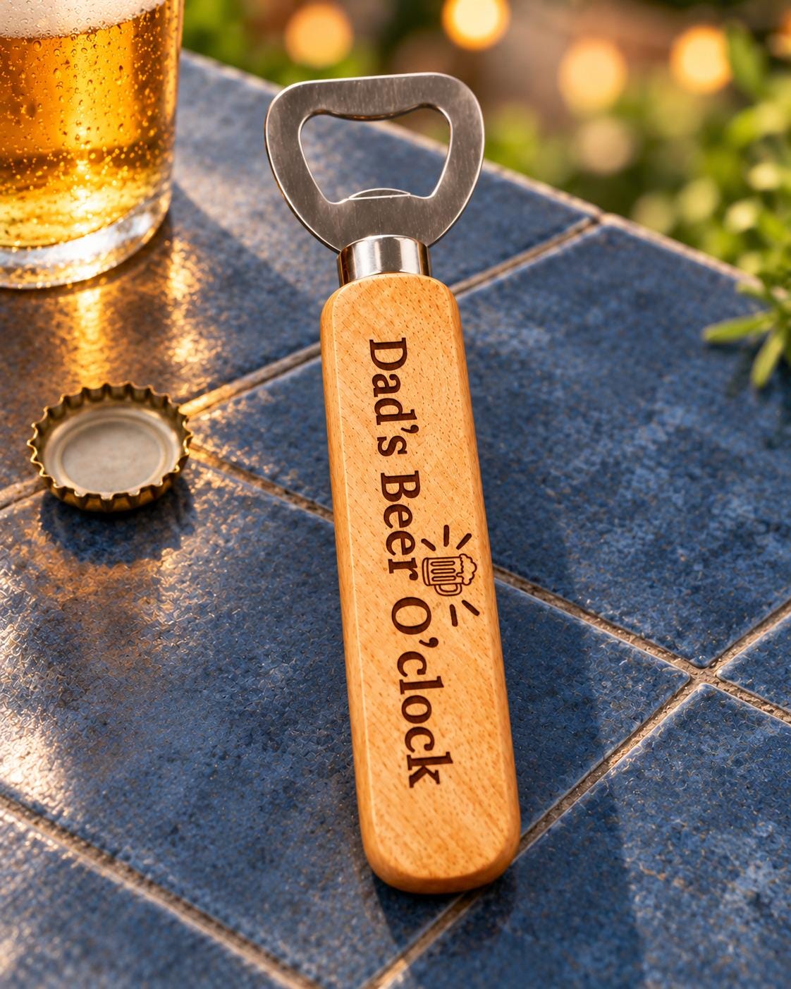 Personalized Wooden Bottle Opener, Custom Laser Engraved Beer Opener, Dad Gift, Groomsmen Gift, Custom Logo Bottle Opener