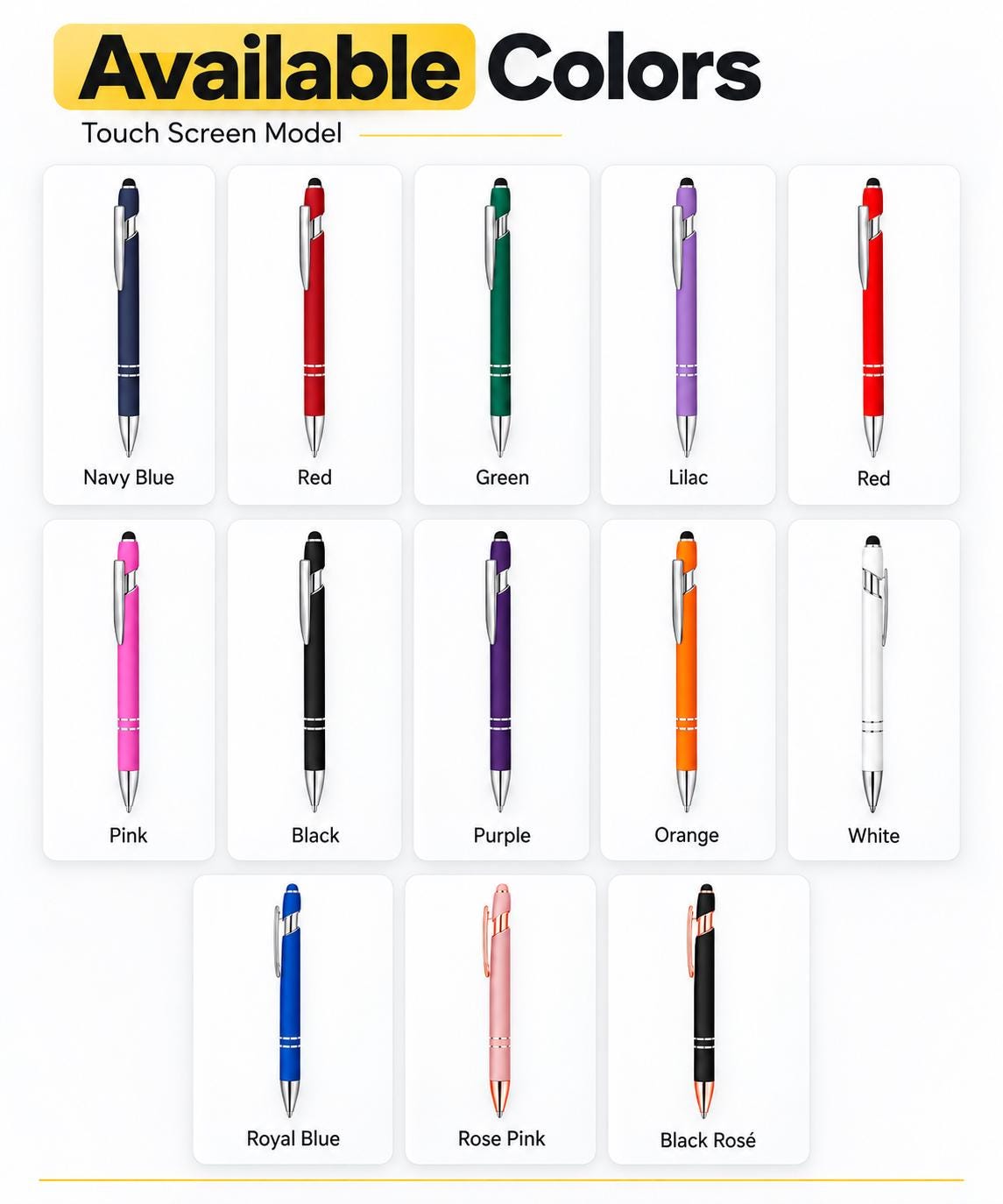 Personalized Laser Engraved Pens, Custom Gift Pens, Birthday Anniversary Gift, Personalized Stylus Pen, Custom Name Pens, Bulk Gifts