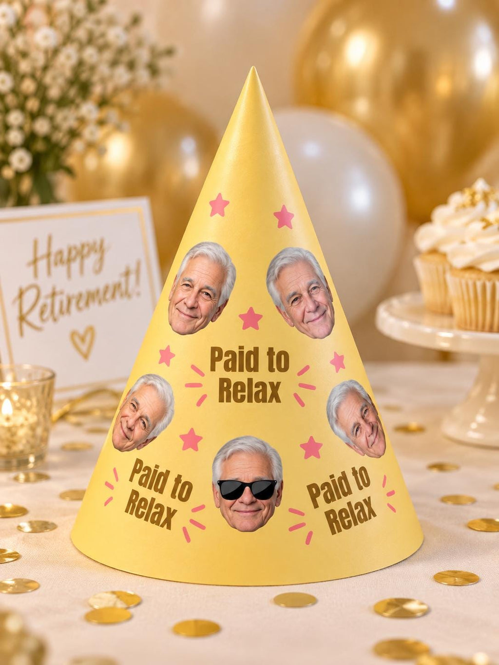 Personalized Photo Birthday Party Hats, Custom Face Party Hat, Age and Name Birthday Hat, Kids & Adult Party Hats, Custom Birthday Decor