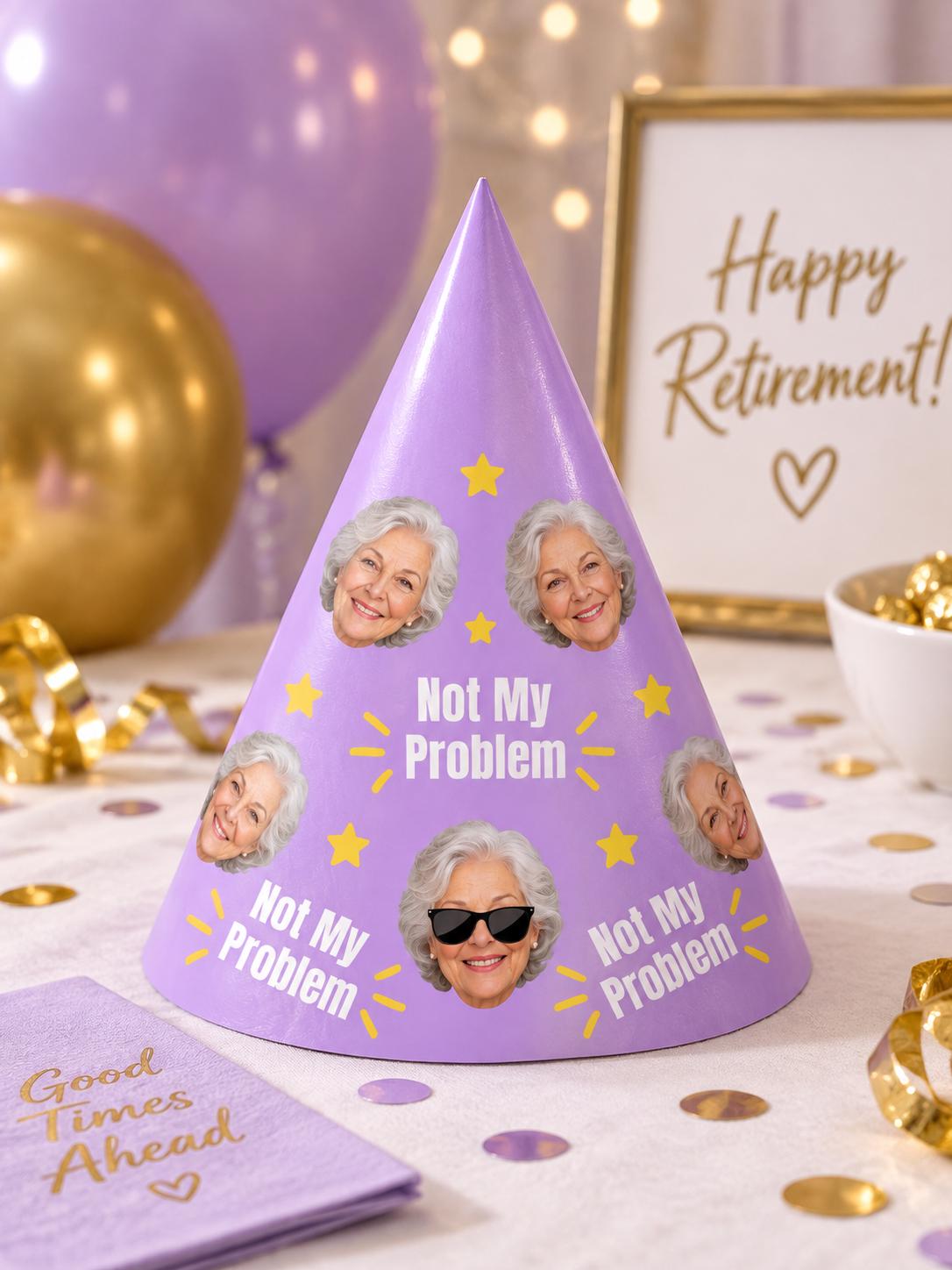 Personalized Photo Birthday Party Hats, Custom Face Party Hat, Age and Name Birthday Hat, Kids & Adult Party Hats, Custom Birthday Decor