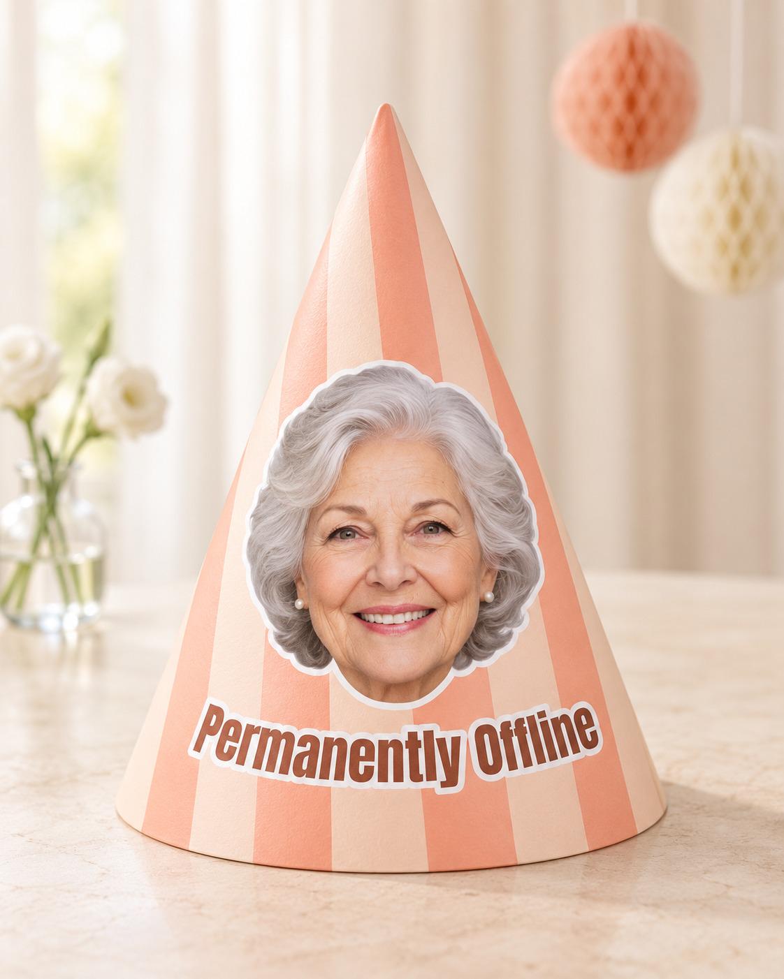 Custom Retirement Party Hat with Photo, Personalized Retiree Face Hat, Funny Retirement Cone Hat, Retirement Party Decor