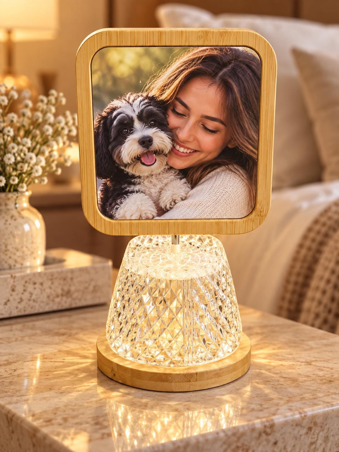 Personalized Photo Lamp, Custom Picture Frame Light, LED Photo Night Light, Family Gift, Anniversary Wedding Gift, Custom Photo Decor